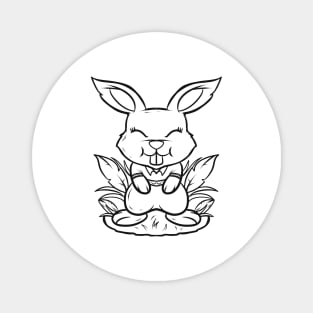 Cute Easter Bunny As Color In Easter Magnet